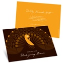 Fanned Turkey -- Thanksgiving Invitation