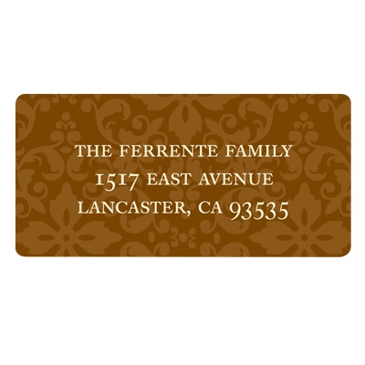 Chic Backing -- Thanksgiving Address Label