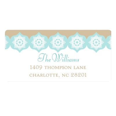 Snowflake Kaleidoscope -- Christmas Address Labels