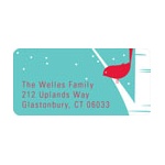 Happy Holidays Bird Chirps in Blue -- Christmas Address Labels