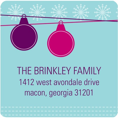 Ornamental Joy in Pink -- Christmas Address Labels