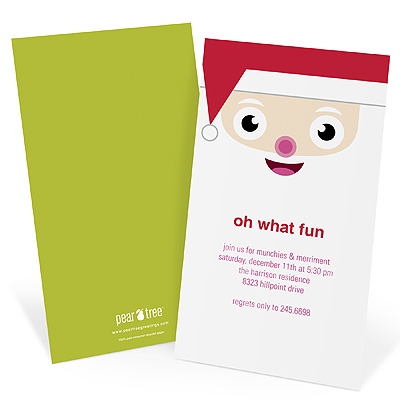 Hello Santa -- Kids Christmas Party Invitation
