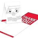 Santa's Surprise -- Kids Coloring Thank You Cards