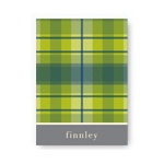 Playful Plaid in Green -- Christmas Thank You Card