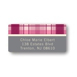 Playful Plaid in Pink -- Christmas Address Labels