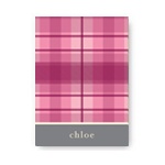 Playful Plaid in Pink -- Christmas Thank You Card