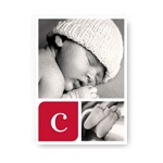 Monogram Collage -- Baby Thank You Cards