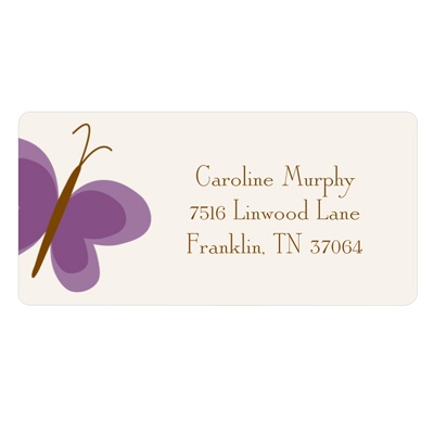 Butterfly Flurry -- Kids Address Label