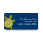 Sea of Turtles in Blue -- Kids Address Labels