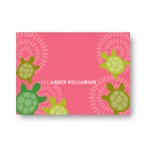 Sea of Turtles in Pink -- Kids Personalized Stationery