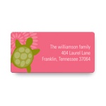 Sea of Turtles in Pink -- Kids Address Labels