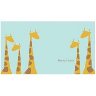 Giraffe Family in Blue 