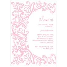Curled Up in Elegant-- Sweet 16 Party Invitations