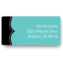 A Fine Line in Aqua -- New Year's Address Labels