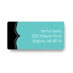 A Fine Line in Aqua -- New Year's Address Labels