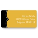 A Fine Line in Yellow -- New Year's Address Labels