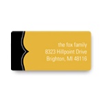 A Fine Line in Yellow -- New Year's Address Labels