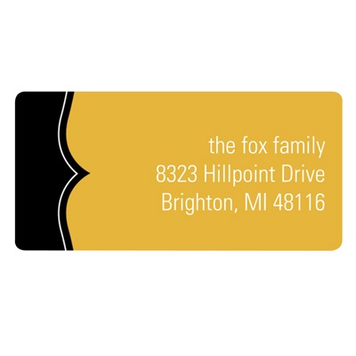 A Fine Line in Yellow -- New Year's Address Labels