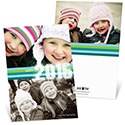 Bright Lights and Stripes -- Blue Happy New Year's Card