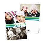 Bright Lights and Stripes -- Blue Happy New Year's Card