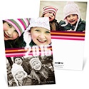 Bright Lights and Stripes -- Pink Happy New Year's Card