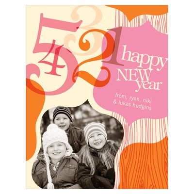 Countdown in Pink -- Happy New Year's Card