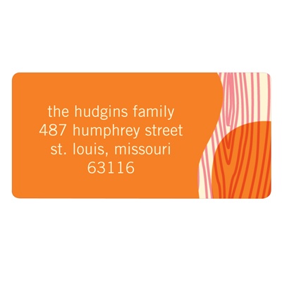 Wood grain Edging -- New Year's Address Labels