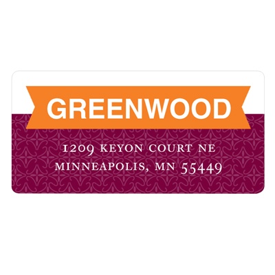 Banner Greetings -- New Year's Address Labels