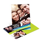 Streamers and Stripes -- New Year's Vertical Postcard