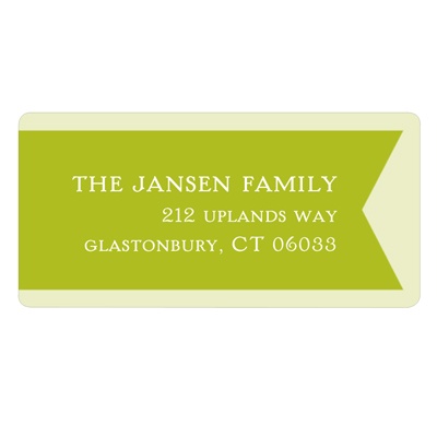 Satin Ribbon -- New Year's Address Labels
