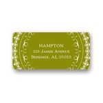 Damask Circle -- Wedding Address Label