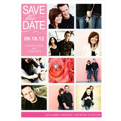 Snapshots of Love -- Custom Save the Date Cards