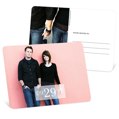 Simple Happiness Horizontal Photo -- Save the Date Postcards