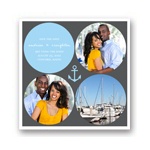 Circles and Anchor -- Nautical Save the Date Cards