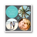 Circles and Starfish -- Destination Wedding Save the Date Cards