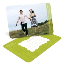 Etched Wood Grain -- Save the Date Postcards
