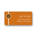Monogram String -- Save the Date Address Label