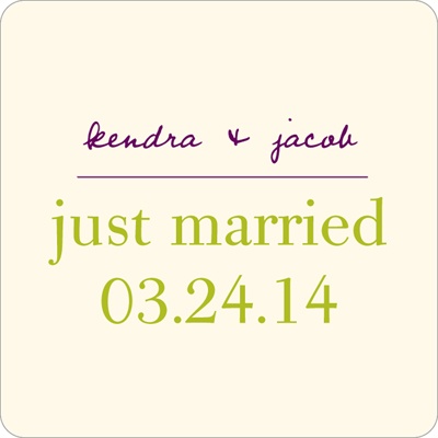 Trendy Vines -- Wedding Favor Stickers