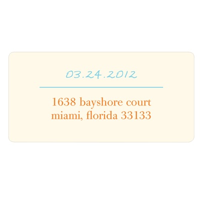 Simply Written -- Save the Date Address Label