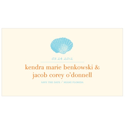Love Shell -- Beach Save the Date Card