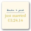 Simply Stated -- Personalized Wedding Favor Stickers