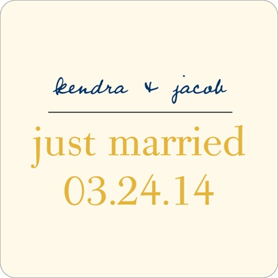 Simply Stated -- Personalized Wedding Favor Stickers