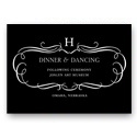 Flourished Monogram -- Fancy Reception Cards