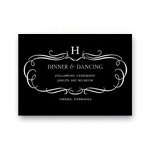 Flourished Monogram -- Fancy Reception Cards