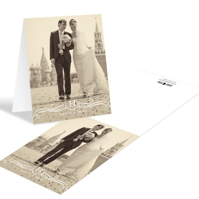 THE GOLDEN TICKET -- BOY PHOTO BIRTH ANNOUNCEMENT, 2in. x 4in. Folded Holiday Card