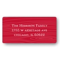 Designs in Wood -- Red Christmas Address Label