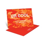 Cool Camouflage in Orange -- Kids Valentine's Day Card