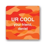 Cool Camouflage in Orange -- Valentine Gift Tags