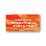 Cool Camouflage in Orange -- Valentine's Day Address Labels