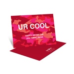 Cool Camouflage in Red -- Kids Valentine's Day Card